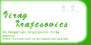 virag krajcsovics business card