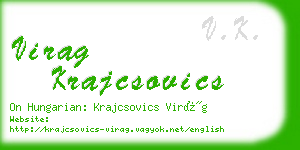 virag krajcsovics business card